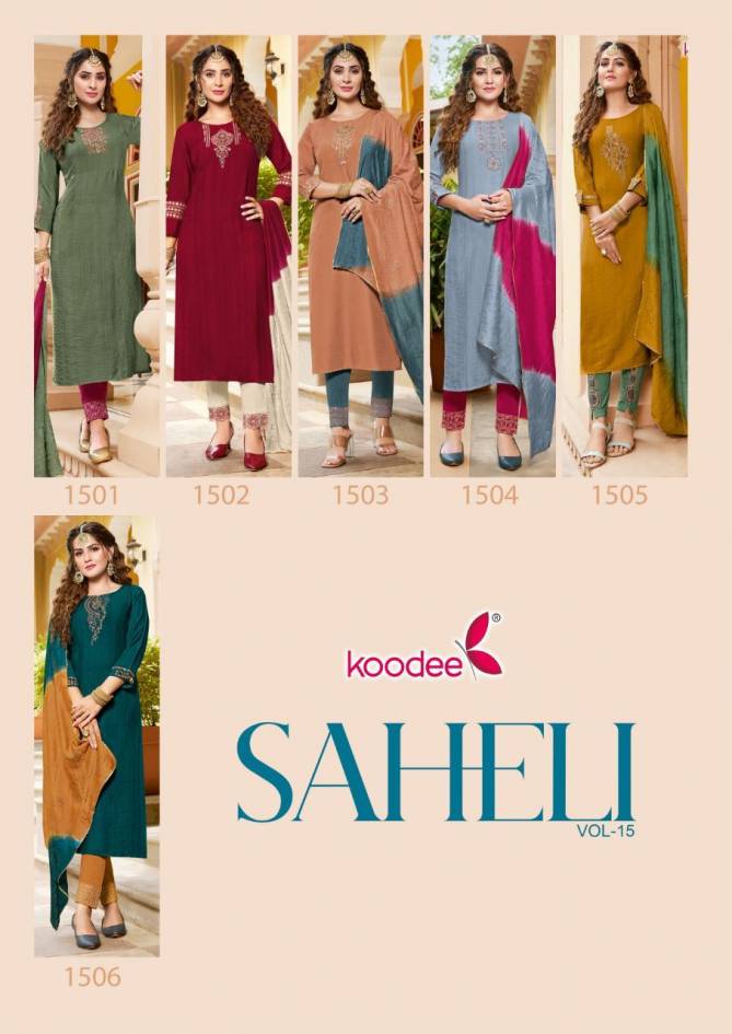 Koodee Saheli 15 Exclusive Wholesale Readymade Salwar Suits 